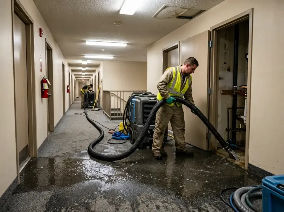 multi-unit-apartment-hallway-f-005 — frequently asked questions, Emergency Burst Pipe Water Extraction & Removal in Merritt…